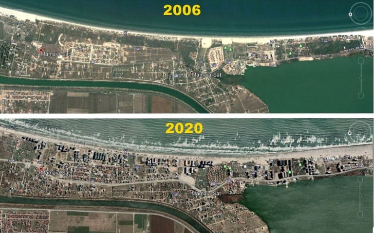 Cum s-a transformat Mamaia Nord în 14 ani. Imagini din satelit 2006 vs. 2020