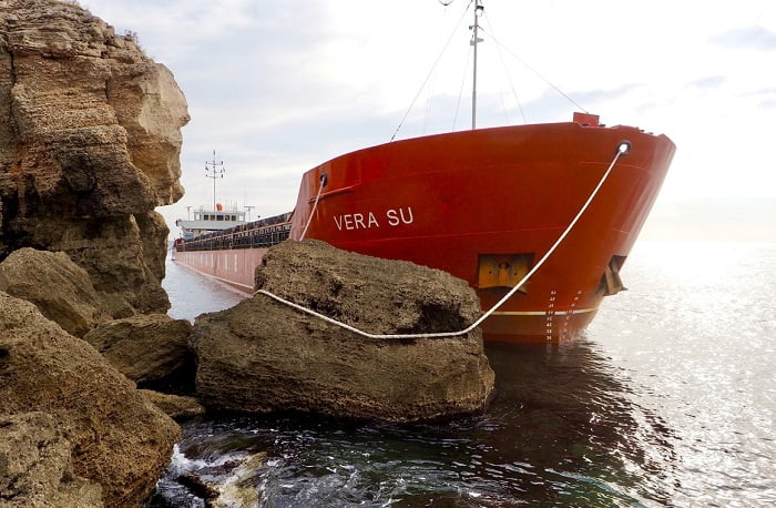 INCDM: Este puțin probabil ca o eventuală poluare de la nava Vera Su să afecteze coasta României