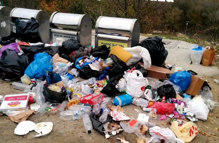 Apel către locuitorii orașului Cernavodă: Aruncați deșeurile în interiorul platformelor de gunoi