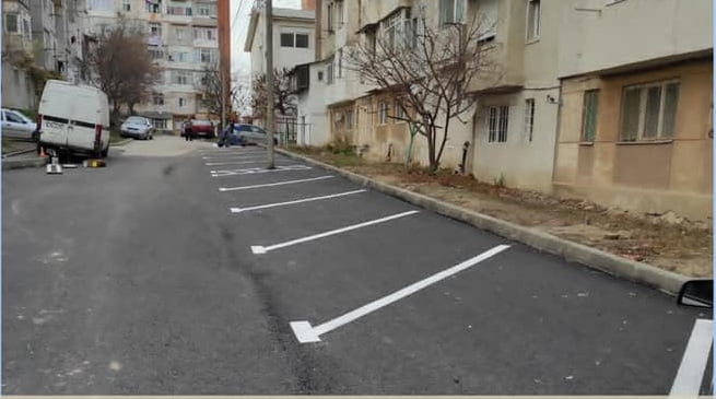 Locuri de parcare în municipiul Tulcea foto: FB/Ștefan Ilie