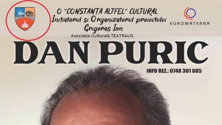 Sigla Judetului Contanța folosită ilegal pe afiș
