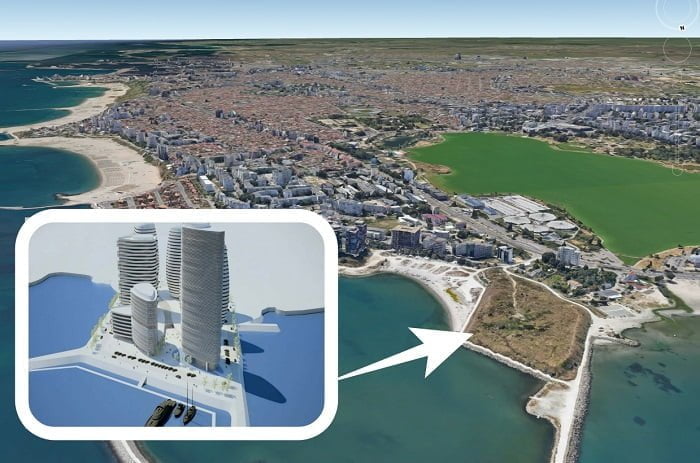 Miami de România – Primăria Constanța validează un megaproiect imobiliar cu clădiri de 30 de etaje pe un teren 3,5 ha, retrocedat de Mazăre