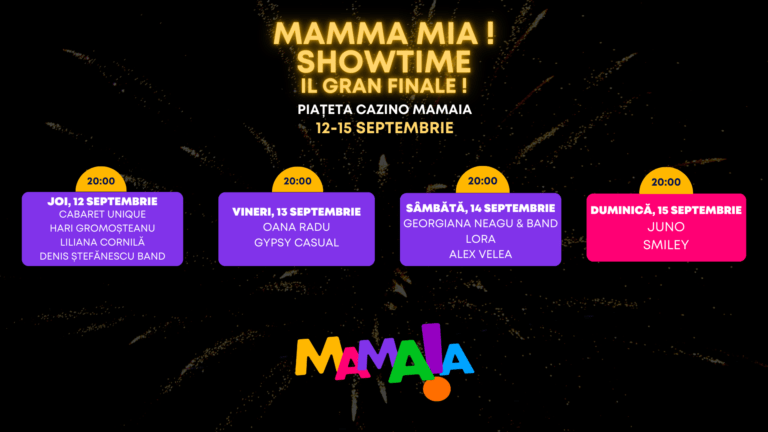 “Il Gran Finale” la Mamma Mia Showtime – Ultimele valuri de distracție ale sezonului, de la Mamaia