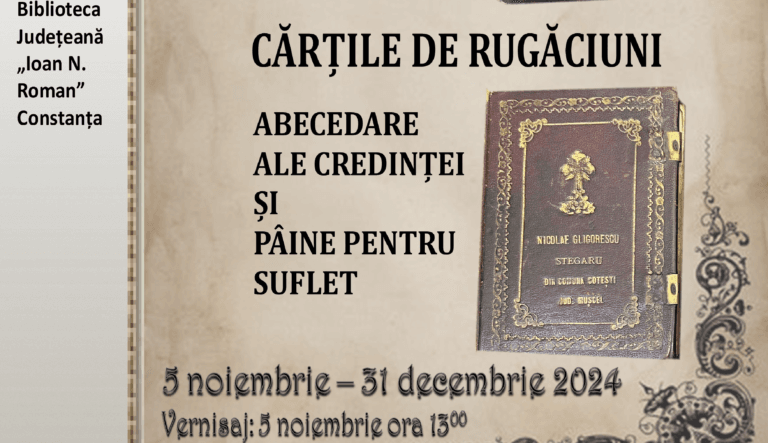 Episcopia Tulcii și Biblioteca Județeană Constanța vă invită la o expoziție temporară de carte religioasă