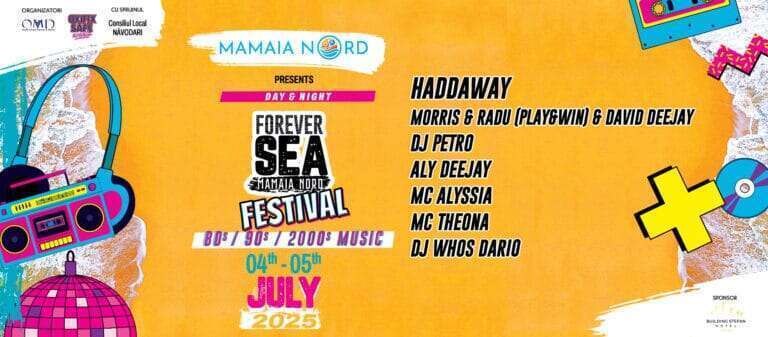 FOREVERSEA FESTIVAL MAMAIA NORD (4 și 5 iulie) – Muzica anilor ‘80, ‘90 și 2000 revine pe plajă într-o experiență memorabilă 