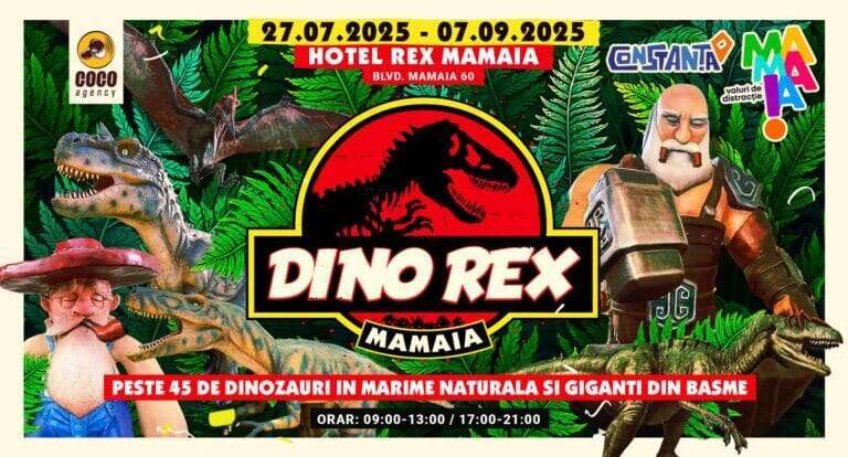 „Dino Rex Mamaia”, noutatea verii 2025 pe litoralul românesc