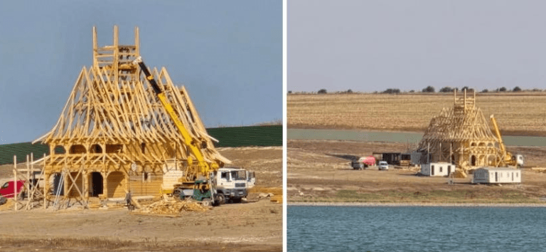 Sfidarea lui Becali. Continuă lucrările ilegale la mănăstirea de pe malul Techirghiolului. Senator: „Au fost făcute defrișări, nivelări de teren și construcții fără autorizații, într-o zonă naturală protejată”