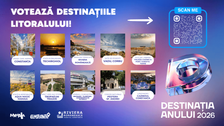 Cazinoul din Constanța, din nou scena marilor povești. Votează în „Destinația Anului 2026” și susține destinațiile care te-au făcut să revii!