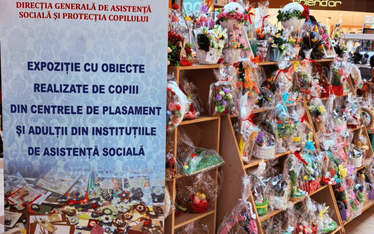 Unde poți găsi cadouri speciale de Paște realizate de copiii și adulții centrelor DGASPC