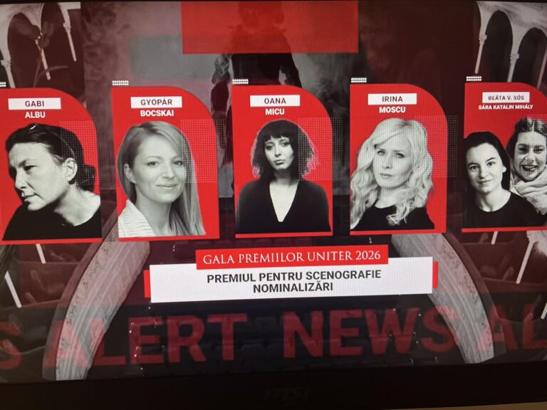 Oana Micu (Teatrul de Stat Constanța) a cucerit premiul UNITER 2026 pentru „Cea mai bună scenografie”